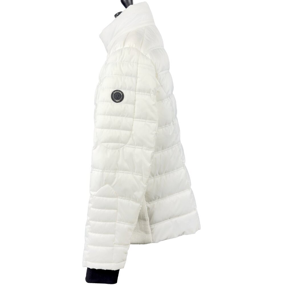 NAUTICA Quilted Puffer Jacket Full Zip Stand Collar White Womens XXL Stretch PNL - Picture 4 of 9